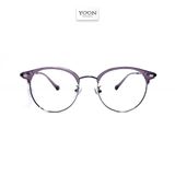 Gọng Kính Nửa Viền Tròn Unisex Kim Loại - Yoon H70154 Y321