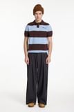  PK01 - "MAZIC" FW25 KNIT POLO SKY BLUE W/ BROWN ACCENTS EXCLUSIVE 