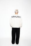  SK01 - "MAZIC" FUZZY KNIT SWEATER - WHITE 
