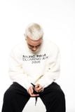  SK01 - "MAZIC" FUZZY KNIT SWEATER - WHITE 