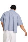  SM06 - "MAZIC" FW25 URBAN BLUE LINES BOXY SHIRT 