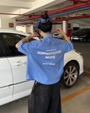  SM05 - "MAZIC" PREMIUM BOXY CARO BLUE SHIRT 