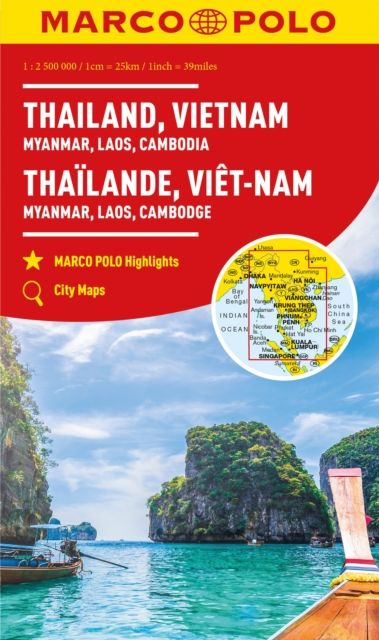  Thailand, Vietnam, Laos, Cambodia Marco Polo Map 