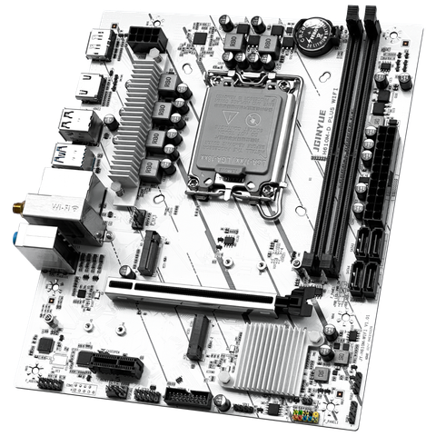 Bo mạch chủ JGINYUE H610M-D PLUS WIFI DDR4 - Màu trắng/đen