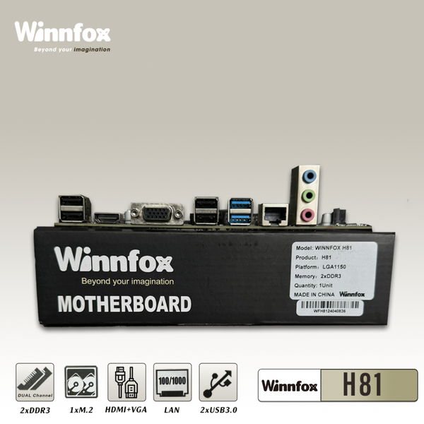 Bo mạch chủ H81 Winnfox (DDR3, M-ATX, LGA1150)