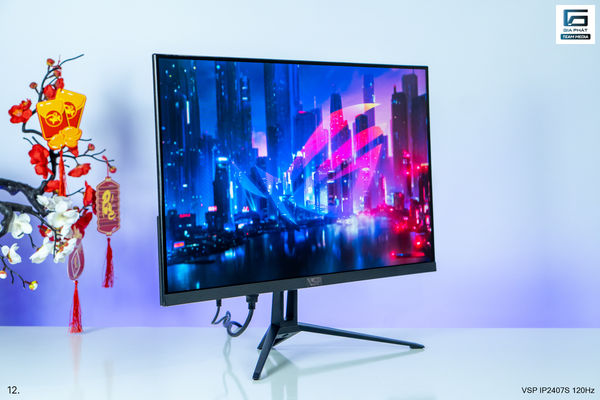 Màn hình VSP IP2407S Phẳng (24 inch, IPS, FHD, 120Hz, 1ms) - Màu đen