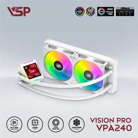 Tản nhiệt nước VSP Vision Pro VPA240 - Màu trắng