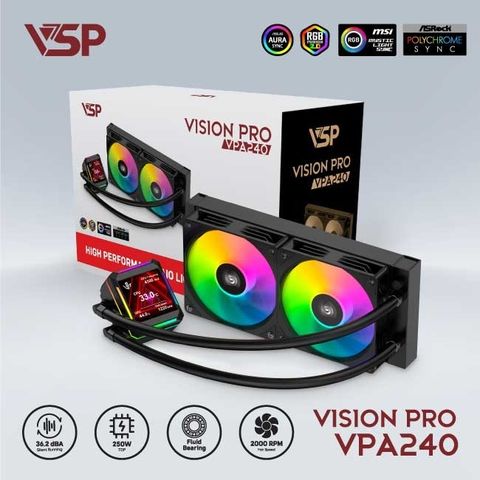 Tản nhiệt nước VSP Vision Pro VPA240 - Màu đen