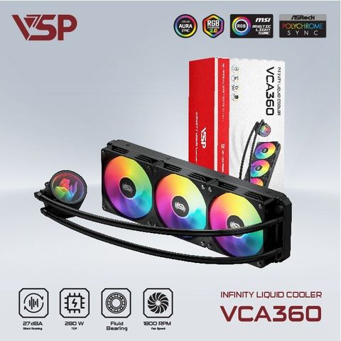 Tản nhiệt nước VSP Infinity Liquid Cooler VCA360 - Màu đen