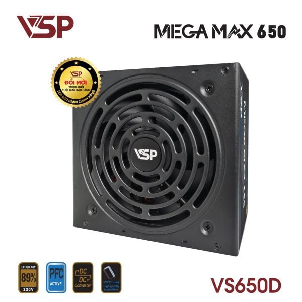 Bộ nguồn máy tính VSP Megamax VS650D ATX - 650W