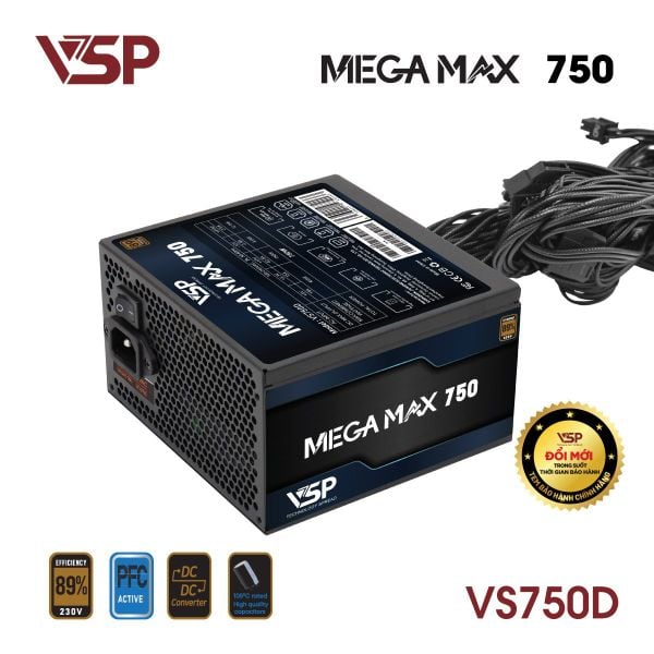 Bộ nguồn máy tính VSP Megamax VS750D ATX - 650W