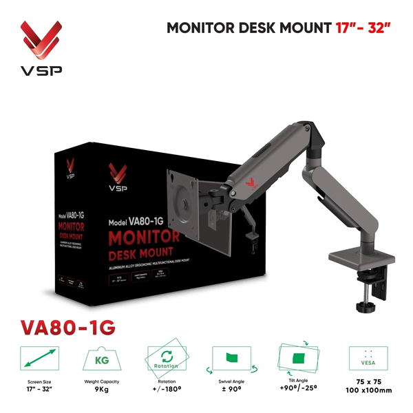 Arm - Giá Đỡ Màn Hình VSP VA80-1G (17