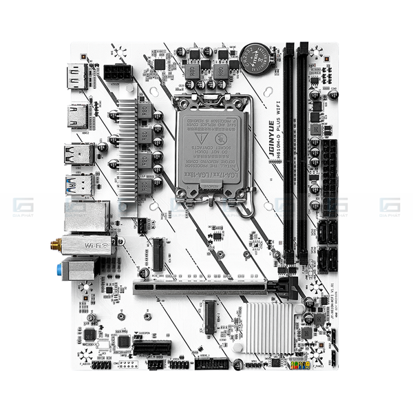 Bo mạch chủ JGINYUE H610M-D PLUS WIFI DDR4 - Màu trắng/đen