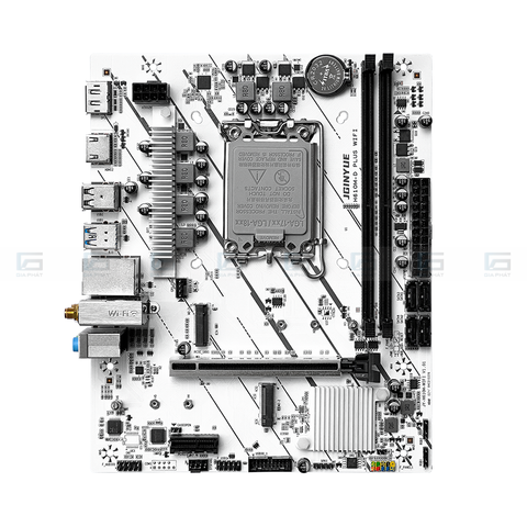Bo mạch chủ JGINYUE H610M-D PLUS WIFI DDR4 - Màu trắng/đen