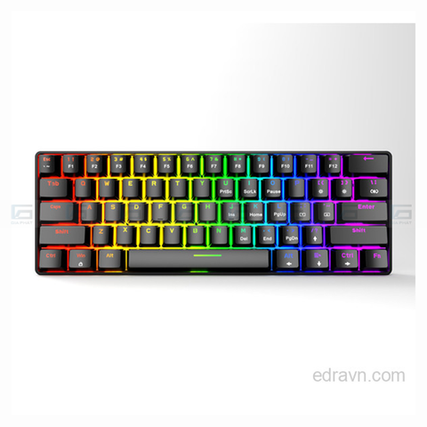 Bàn phím chơi game cơ EDRA EK361W v3 LED RGB - Màu trắng/đen
