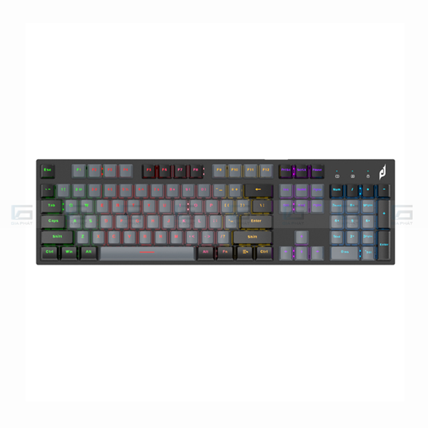 Bàn phím chơi game cơ có dây EDRA EK315X 104 phím - Màu đen xám