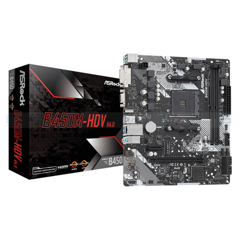 Bo mạch chủ Asrock B450M-HDV R4.0 DDR4 M-ATX