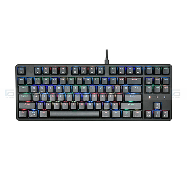 Bàn phím chơi game cơ cao cấp EDRA EK3187w 87 phím - Màu đen