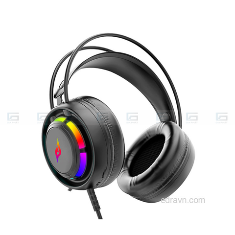 Tai nghe chơi game có dây EDRA EH404 USB 2.5m - Màu đen