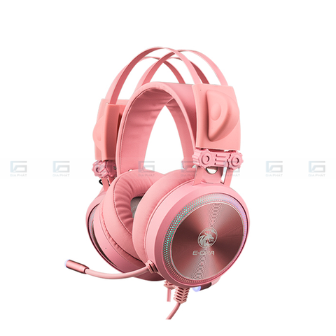 Tai nghe chơi game LED RGB EDRA EH412 7.1 PRO LED RGB - Màu hồng
