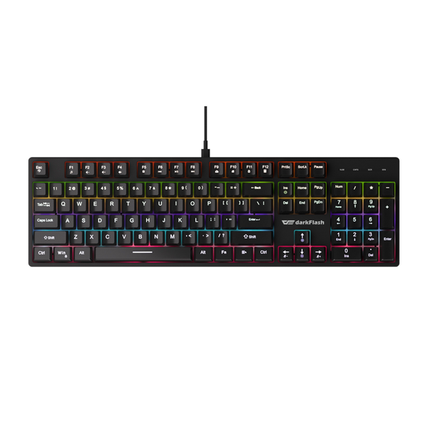 Bàn phím Gaming có dây Darkflash DK100 Blue Switch - Màu đen