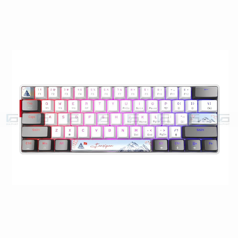 Bàn phím chơi game cơ 61 phím EDRA EK361W - SNOW - Màu trắng xám