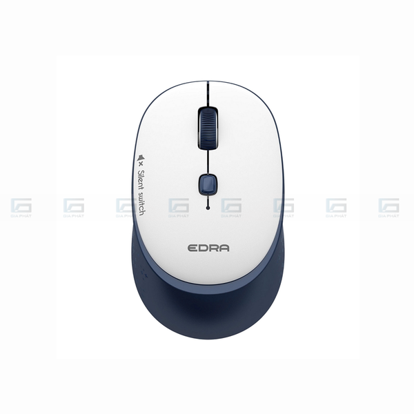 Chuột không dây công thái học EDRA EM610W - Màu đen/xanh/hồng
