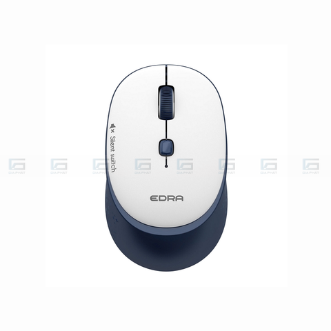 Chuột không dây công thái học EDRA EM610W - Màu đen/xanh/hồng