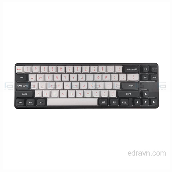 Bàn phím chơi game cơ cao cấp EDRA EK368Wv2 - Màu đen trắng