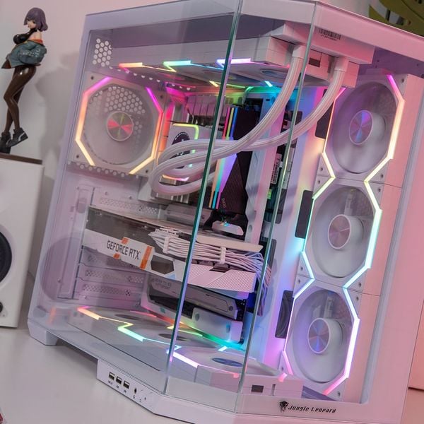 Thùng máy tính JUNGLE LEOPARD AS-01 E-ATX - Màu trắng