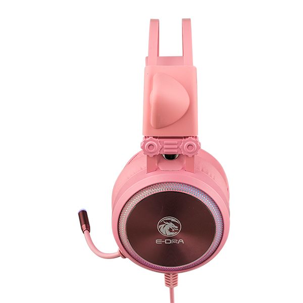 Tai nghe chơi game LED RGB EDRA EH412 7.1 PRO LED RGB - Màu hồng