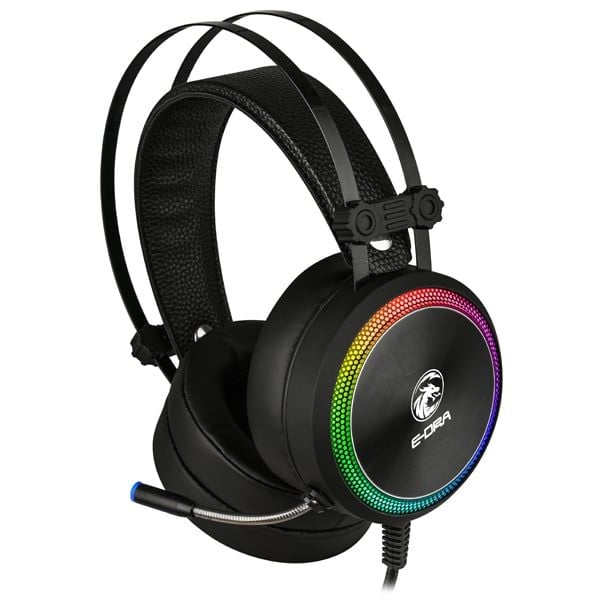 Tai nghe chơi game LED RGB EDRA EH412 7.1 PRO LED RGB - Màu đen