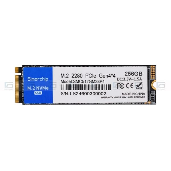 Ổ CỨNG SSD SIMORCHIP SSD320 256GB NVME GEN3X4 - Chính hãng