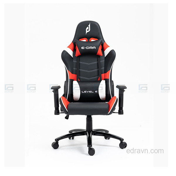Ghế Gaming Cao Cấp Da PU EDRA LEVEL E - EGC229 - Màu đen/đỏ