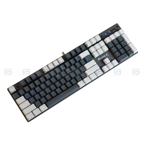 Bàn phím cơ Sorex SK104 (104 phím, Blue/Red Switch) - Đen trắng