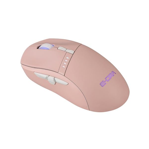 Chuột gaming không dây EDRA EM620W LED RGB - Màu hồng