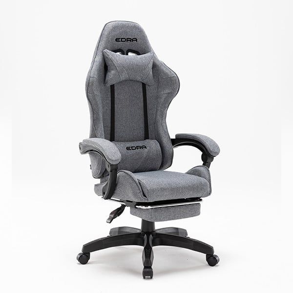 Ghế Gaming Vải Kháng Khuẩn EDRA APOLLO PLUS FABRIC - EGC227 - Màu xám