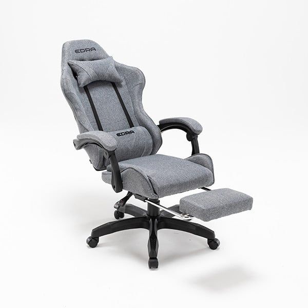 Ghế Gaming Vải Kháng Khuẩn EDRA APOLLO PLUS FABRIC - EGC227 - Màu xám