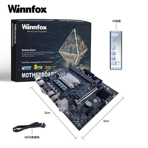 Bo mạch chủ H610 Winnfox (DDR4, M-ATX, LGA1700)