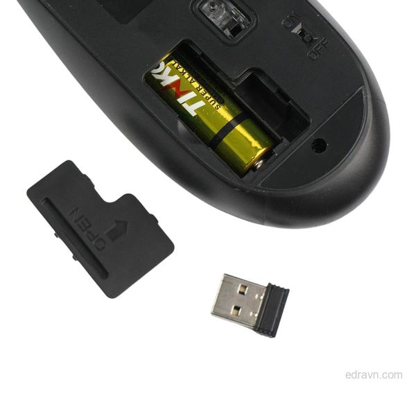 Chuột Gaming Không Dây EDRA EM6102W Huano Switch - Màu trắng/đen