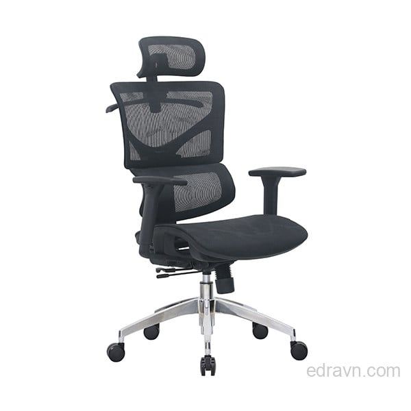 Ghế công thái học lưới chất lượng cao EDRA EEC214 - Màu đen