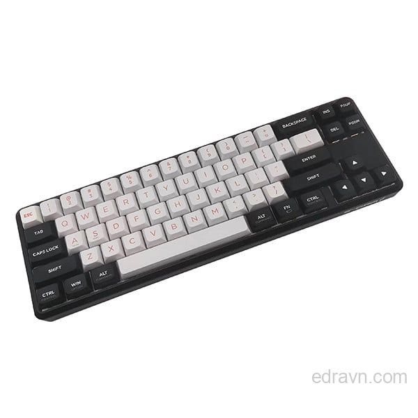 Bàn phím chơi game cơ cao cấp EDRA EK368Wv2 - Màu đen trắng