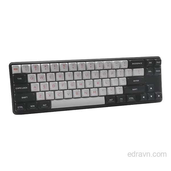 Bàn phím chơi game cơ cao cấp EDRA EK368Wv2 - Màu đen trắng