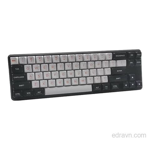 Bàn phím chơi game cơ cao cấp EDRA EK368Wv2 - Màu đen trắng