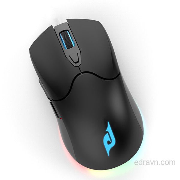 Chuột gaming không dây EDRA EM623W LED RGB - Màu trắng/đen