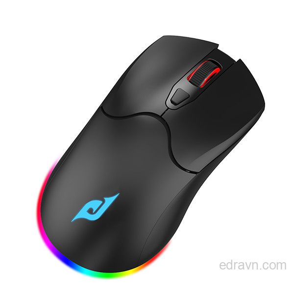 Chuột gaming không dây EDRA EM623W LED RGB - Màu trắng/đen
