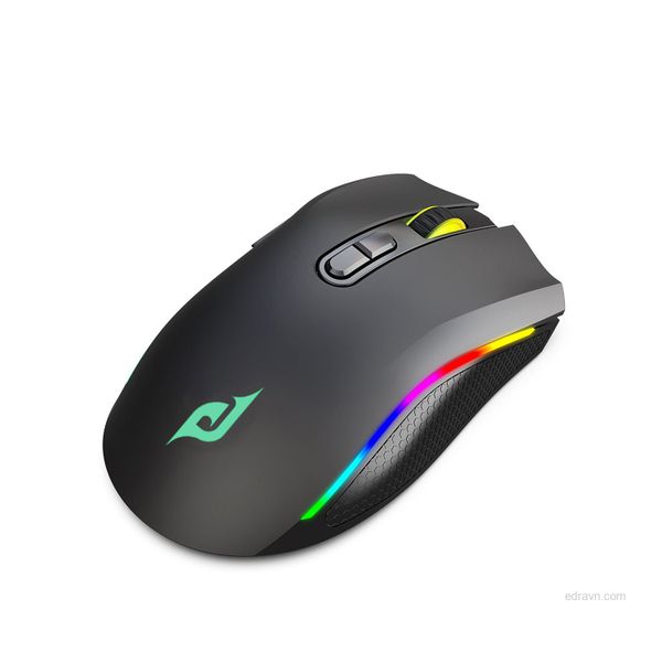 Chuột gaming không dây EDRA EM624W LED RGB - Màu trắng/đen