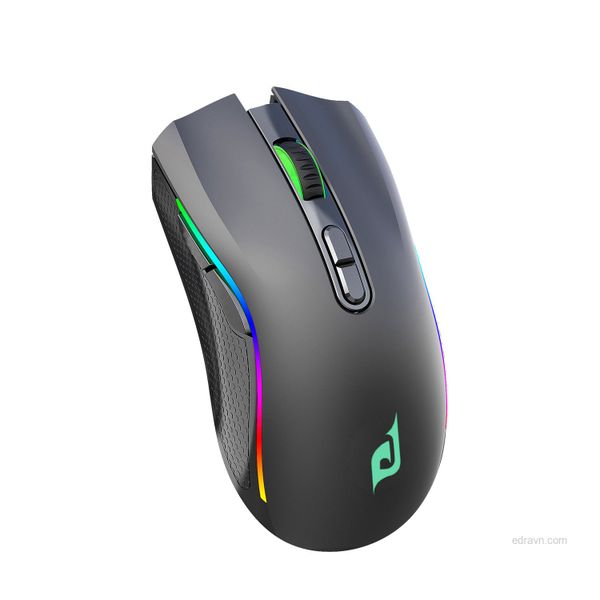 Chuột gaming không dây EDRA EM624W LED RGB - Màu trắng/đen