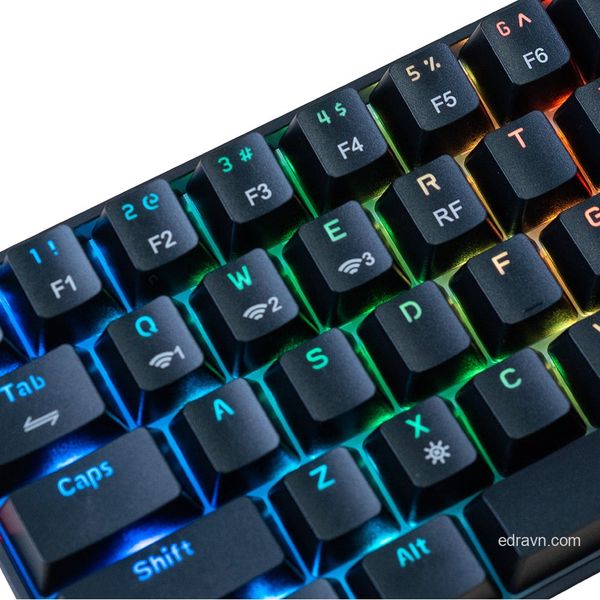 Bàn phím chơi game cơ EDRA EK361W v3 LED RGB - Màu trắng/đen