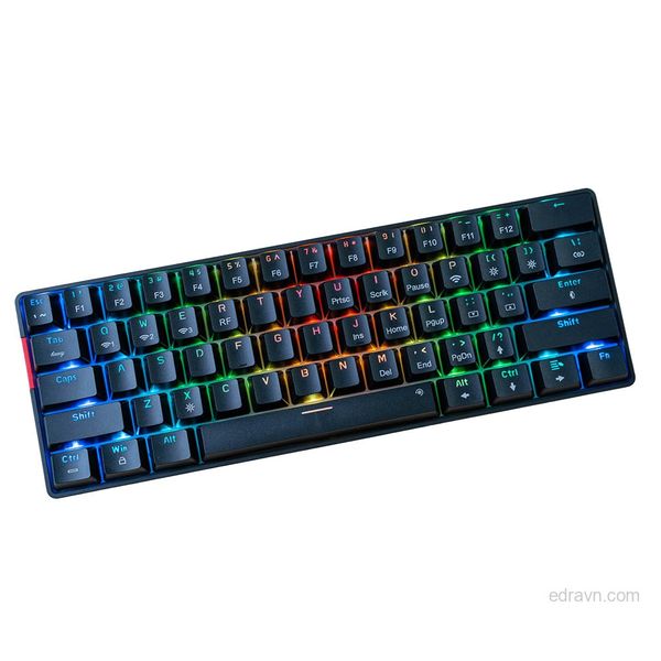 Bàn phím chơi game cơ EDRA EK361W v3 LED RGB - Màu trắng/đen